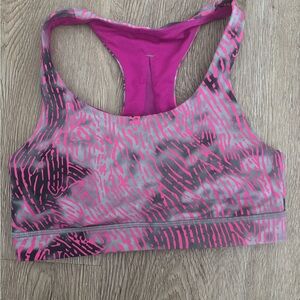 Lululemon Pink and Gray Racerback Sports Bra
